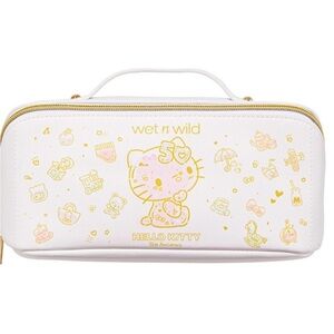 Wet n Wild Hello Kitty White and Gold Cosmetic Bag
